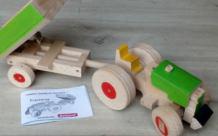 Jouet Tracteur Bois pour enfant de 4 ans