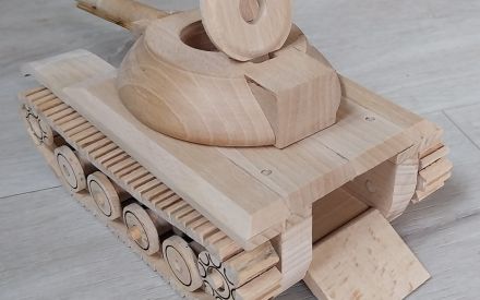 Char d'assaut bois pour enfant de 6 ans