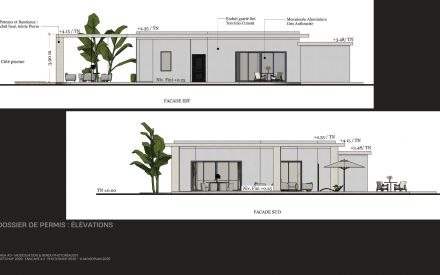 Permis de construire résidence privée haut de gamme - FACADES