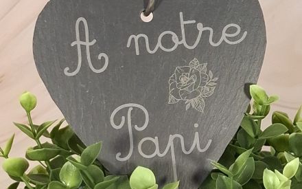 ardoise coeur funéraire