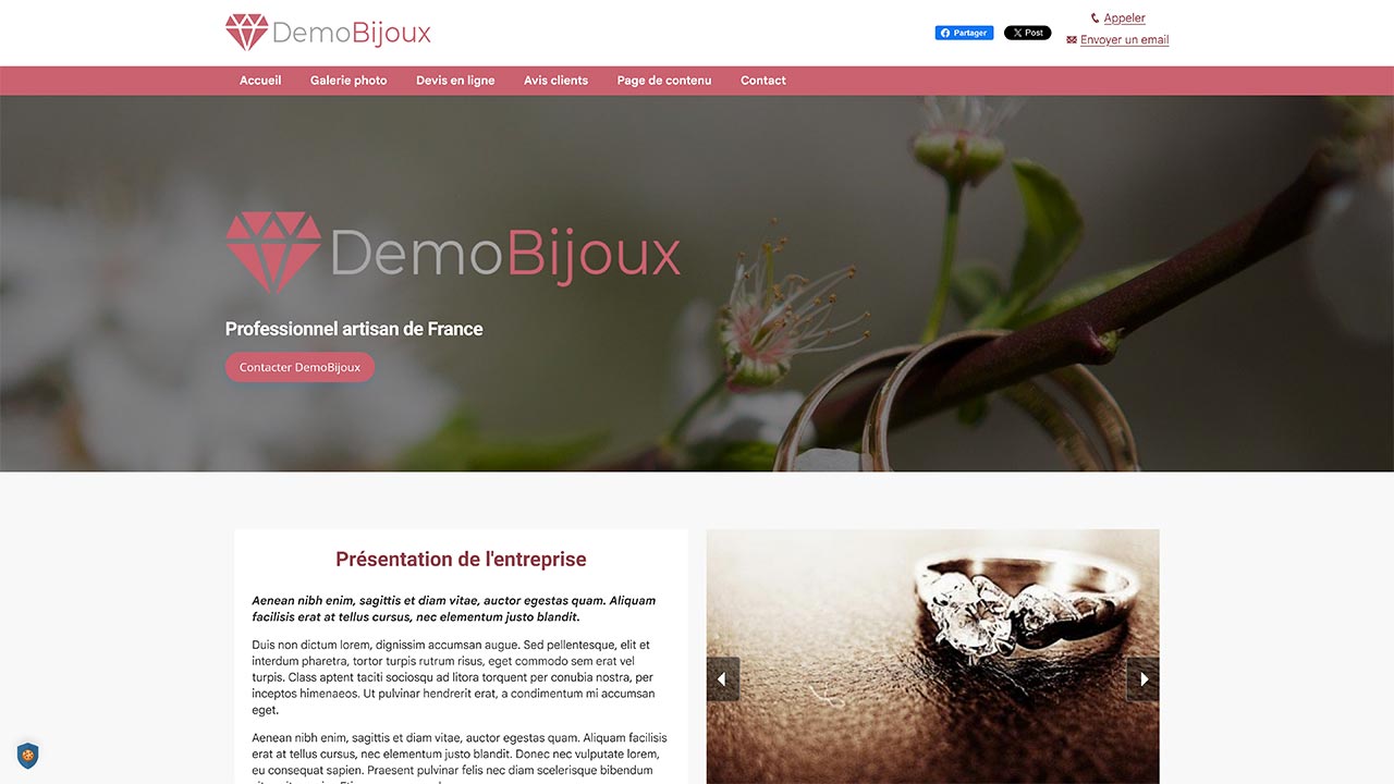 Aperçu d'une vitrine professionnelle Premium La Fabrique des Artisans